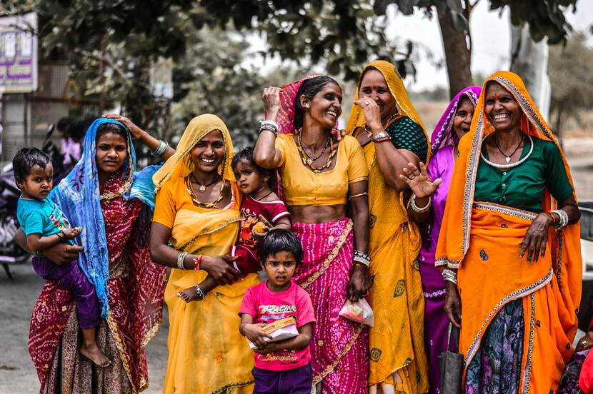 Progreso étnico Química Sari, el vestido de las mujeres en India - Journeys Mx